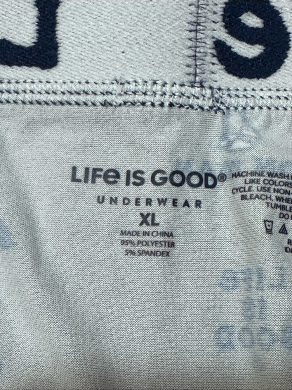 Life Is Good Men’s sz xl Boxer Briefs with Navy Waistband